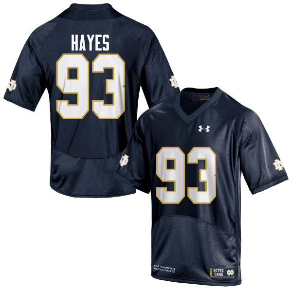 Men #93 Jay Hayes Notre Dame Fighting Irish College Football Jerseys-Navy Blue